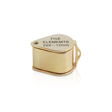 Load image into Gallery viewer, DK12009 - 20x 12mm Triplet Diamond Loupe in Gold Finish for Precision Gemstone Evaluation
