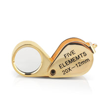 Load image into Gallery viewer, DK12009 - 20x 12mm Triplet Diamond Loupe in Gold Finish for Precision Gemstone Evaluation
