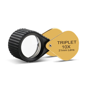 DK18007 - Diamond Loupe 21mm 10x Triplet with Rubber Grip