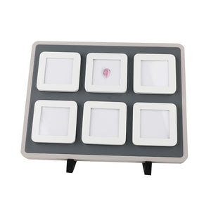 Large Wooden Diamond Display Tray Set – Deluxe 6-Piece Box for Showrooms and Jewelers DK21676-6L