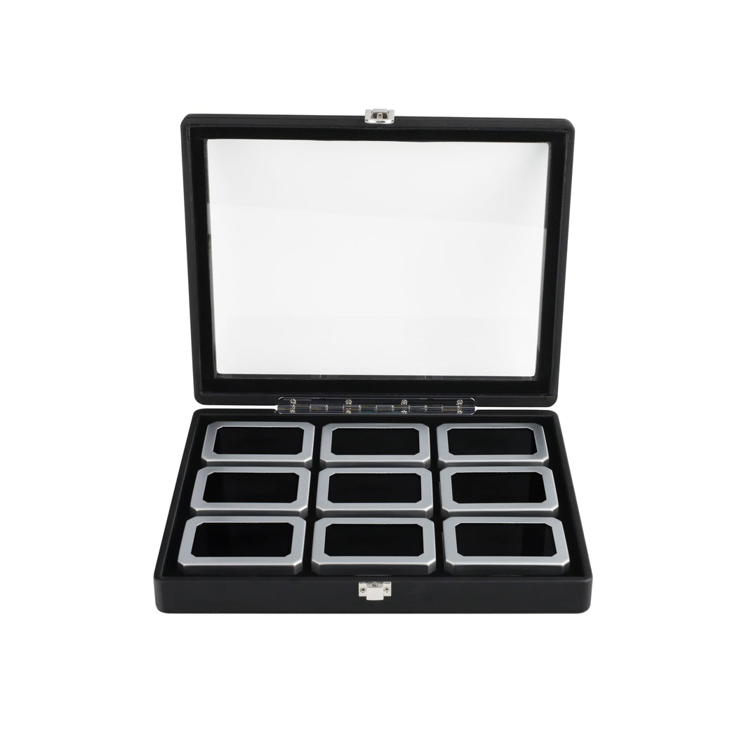 DK21665-9W Diamond Boxes in a Luxurious Lockable Case with viewing window - GemTrue